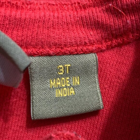 Red Long John Toddler Bass Pro Pajama Butt Flap Red Christmas Outdoors Cabin 3T - Picture 10 of 13